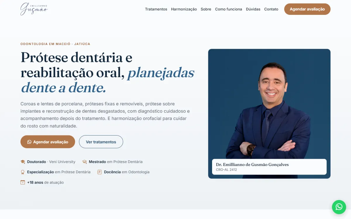 Dr. Emillianno Gusmão no computador